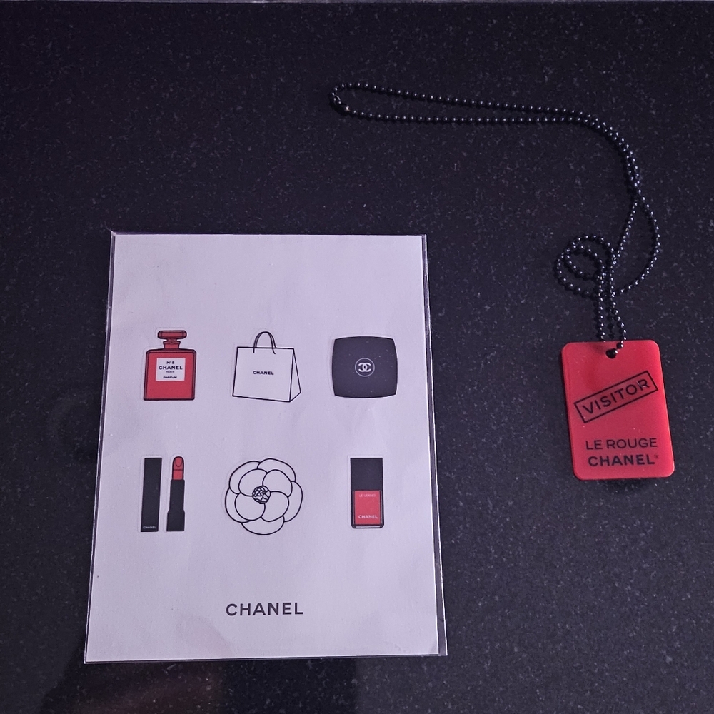 Chanel Event Stickers and Neckace